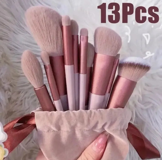 Beautious 13 Pcs Makeup Brush Set Soft hair Loose Powder Eyeshadow Concealer Contour Eyeliner brush Foundation Beauty Cosmetic tools