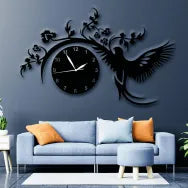 EVENTO Wall Clock 3D 24 inch Wooden Watch DIY Design Decoration Small & Large Numeral Quartz For Home Decor Living Room And Offices And For Gifts