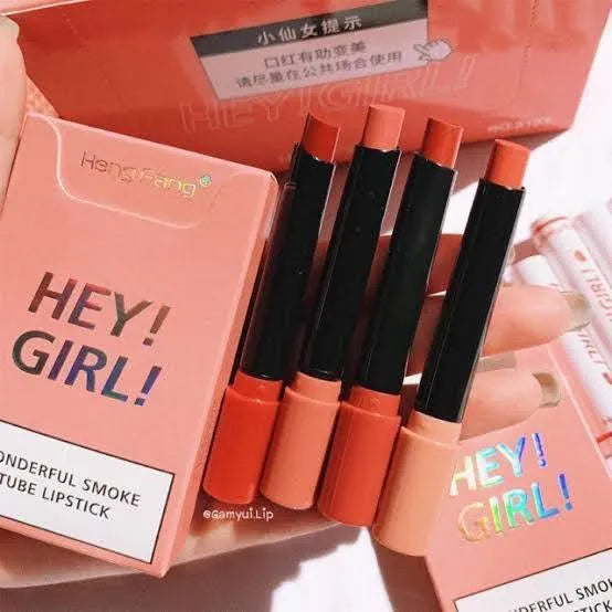 Hey Girl Lipstick 4pcs Moisturizing Color sets